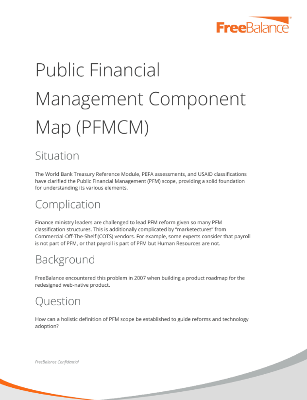 Public Financial Management Component Map